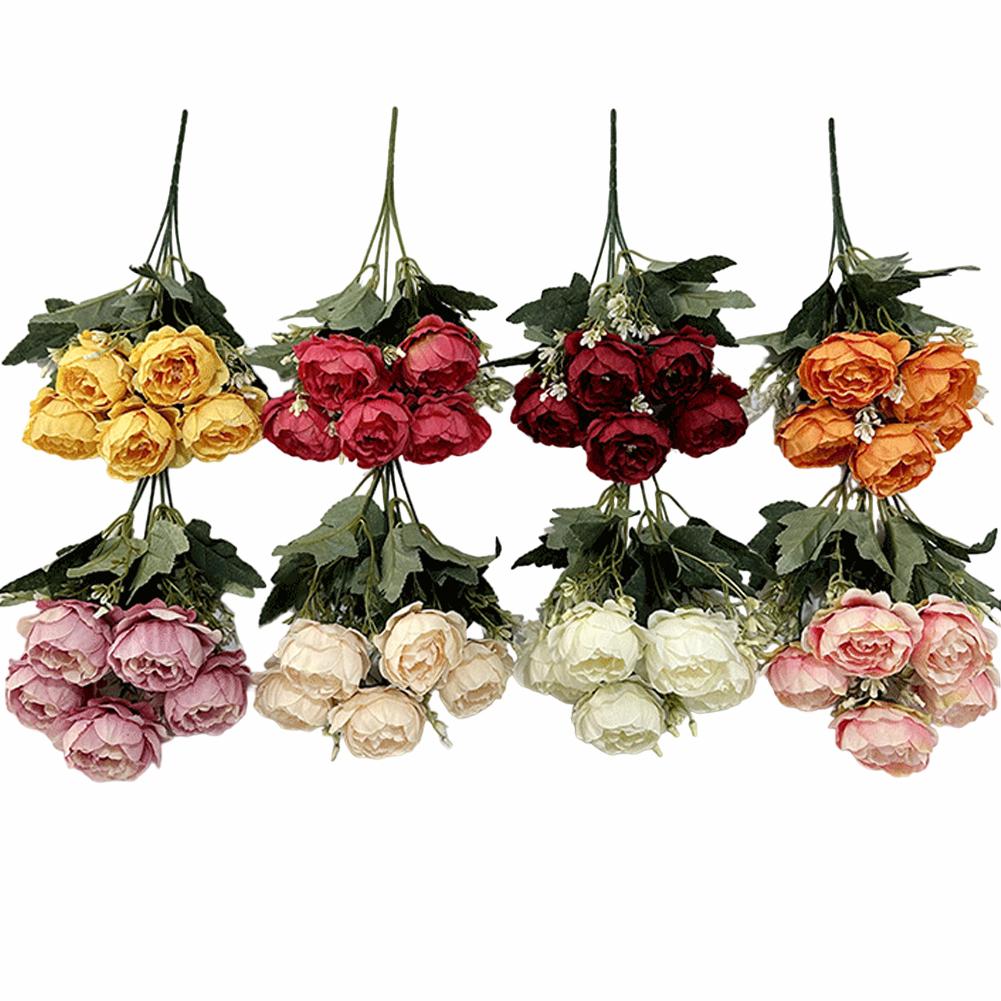 Искусственные пионы Свадебные цветы Искусственные цветы Украшение для цветов на стул розовый