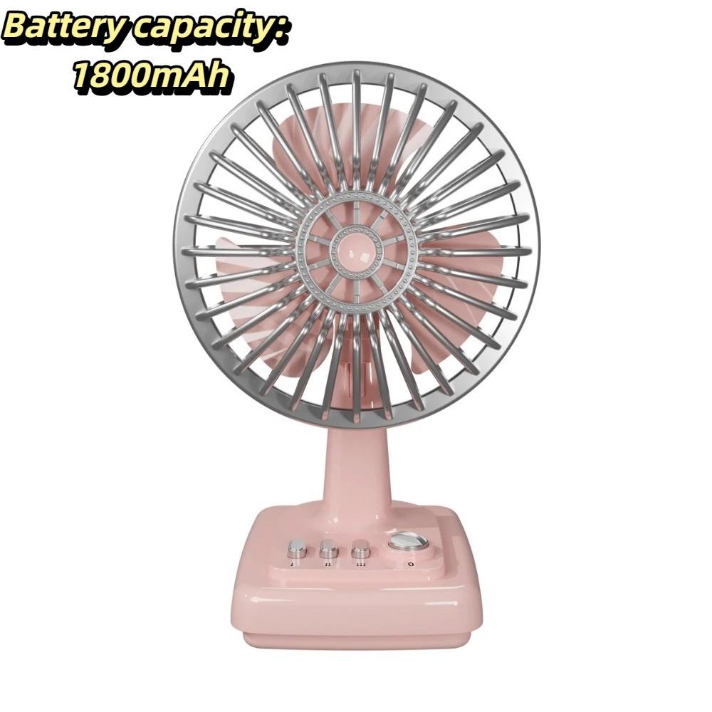 Mini Portable Mini Electric Fan Portable Retro Cream Fan Rechargeable Desktop Fan  Office Use