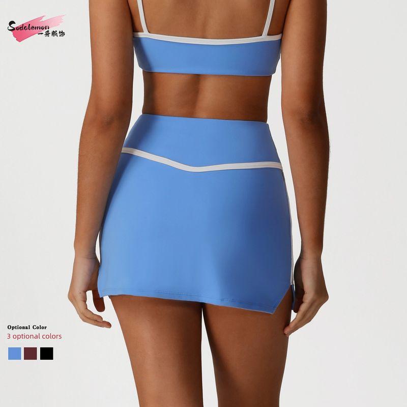Foreign Trade New Sports Running Yoga Short Dress High Waist Buttock Lifting Fitness Quick-Drying Tennis Skirt Outdoor Sports Leisure Skirts