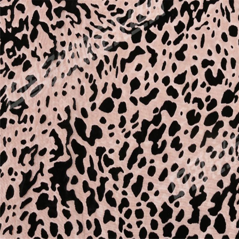 Afrikanische Jacquard-Samtstoffe für Damenkleider, Leopard-Burnout-Samtbrokatstoff, 50 cm * 114 cm