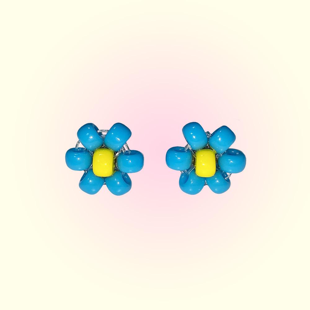 Love Or Not Blue Bell Flower Beads Earring
