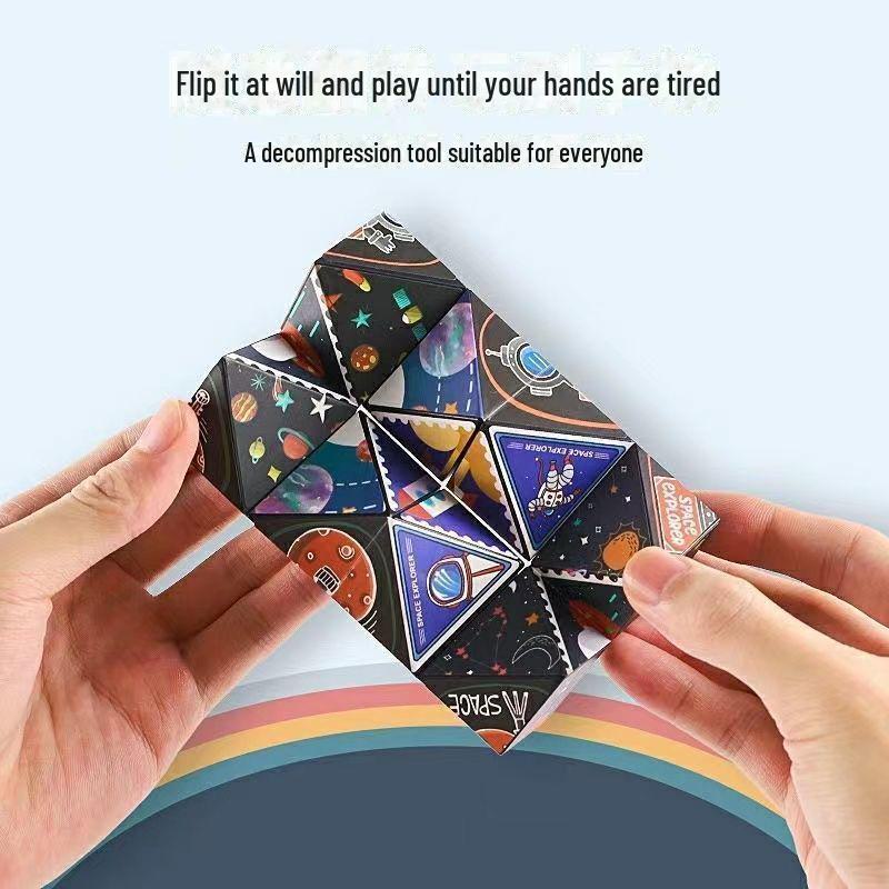 Unlimited Decompression Geometric Cube: Educational Flip & Changeable Hand Toy