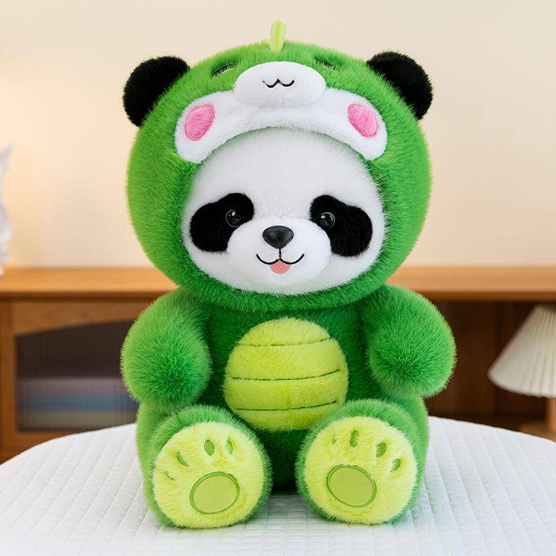 Panda to Dinosaur Transforming Plush Toy – Cute Panda Doll Pillow, Perfect Birthday Gift for Girls.