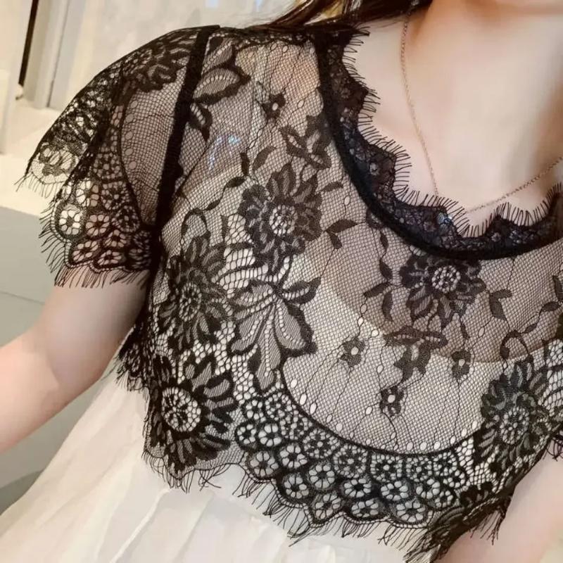 Autumn Summer Lace Bride Wedding Bolero Elegant Bridal Opera Evening Party Prom Costume Capes White Black Jackets Women Wrap