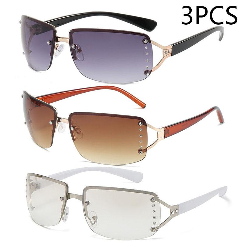 French Retro Large Frame Middle Face Mask Sunglasses Female Instagram Niche Network Red Street Po Y2k New Sunglasses