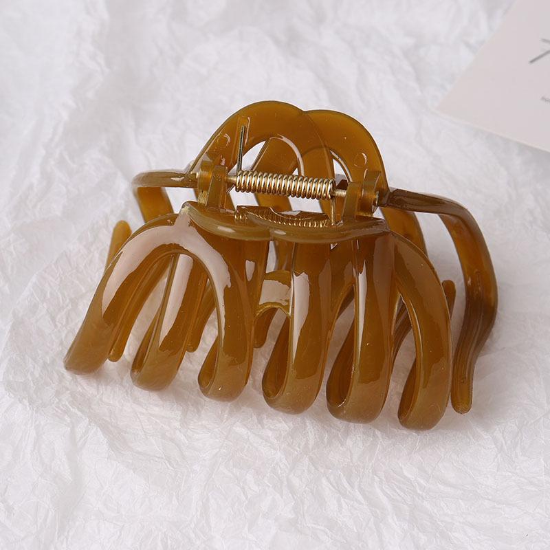 Extra Large Durable Pumpkin Claw Clip for Thick Hair - Wide, Non-Damaging Rubber Grip