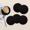 6Pcs Round Silicone Felt Coasters with Holder Heat Resistant Absorbent Drink Placemats Insulation Table Mat for Coffee Tea Cups