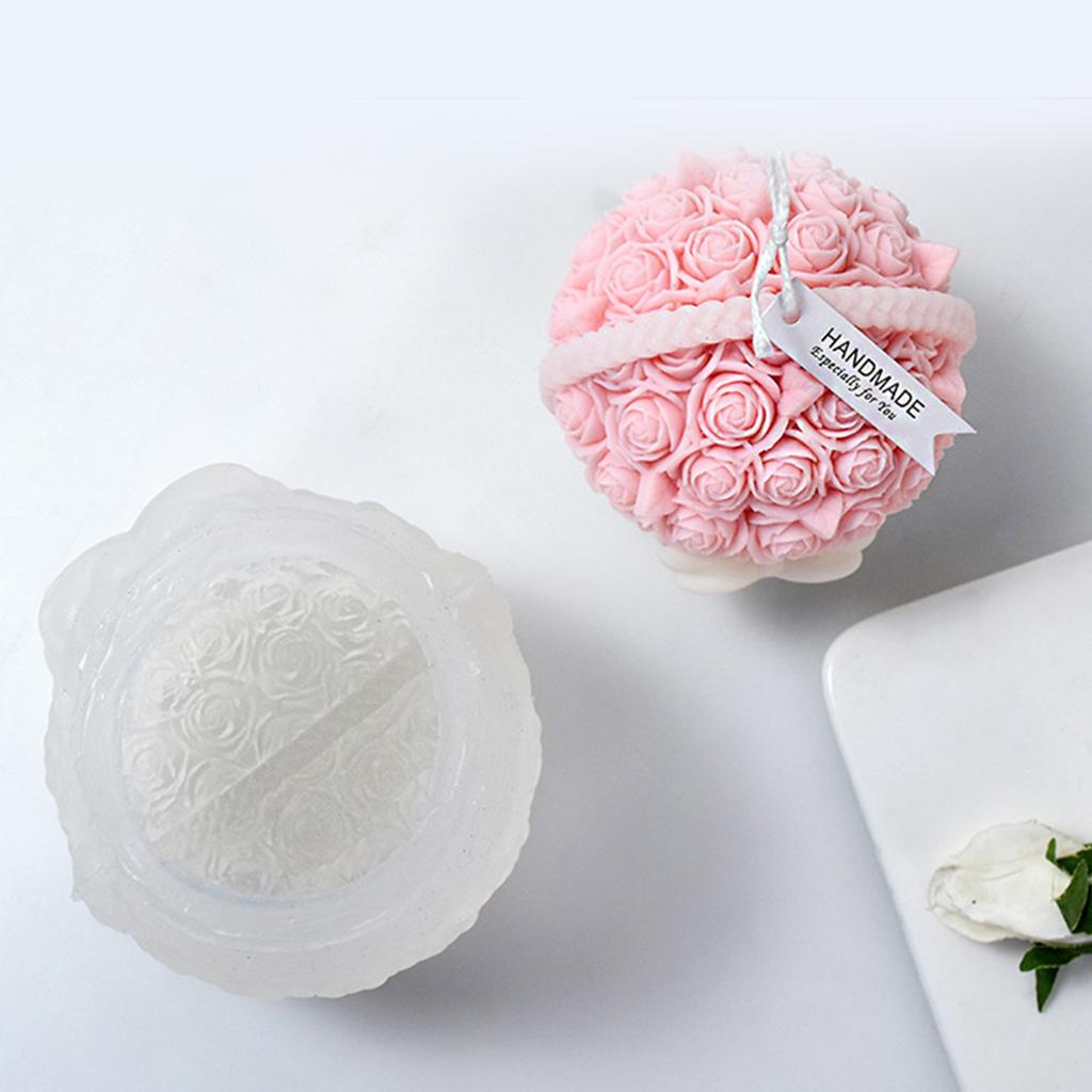 3D Flower Basket Candle Mold Silicone Mould for Unique Handmade Crafts Epoxy Resin Wedding Decoration Making Mold