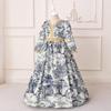 Middle Eastern Princess Party Dress for Girls with Floral Hot Stamping