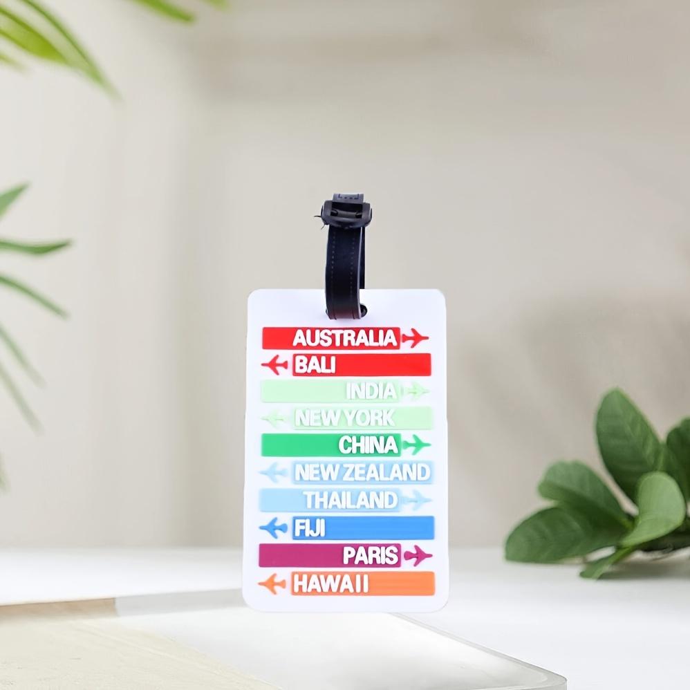 4 stücke Kinder Gepäckanhänger Cartoon Brief Name Anhänger Schule ID Abdeckung Anti Verlust Reise Zubehör