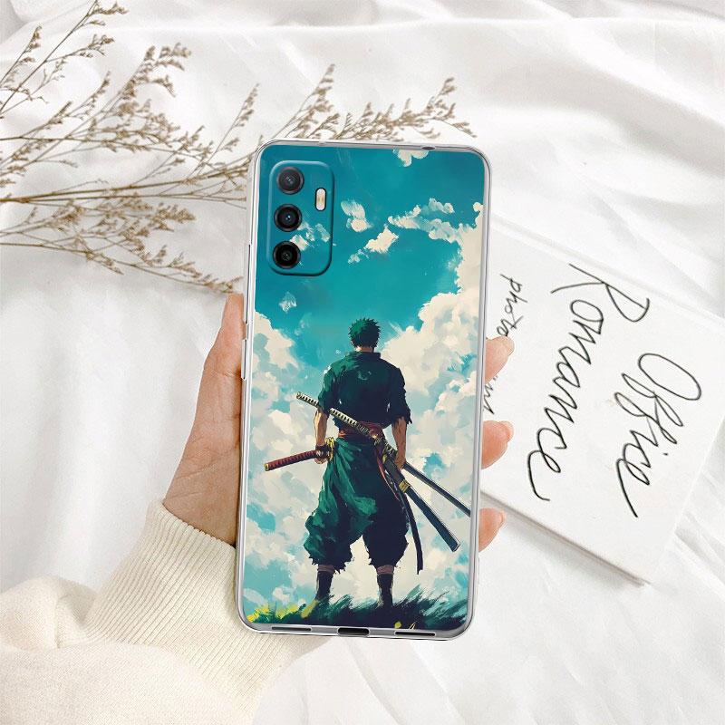 TR33 One Piece Zoro Transparent Phone Case for Motorola Moto G7 G8 G9 G84 G85 G73 G24 G15 Z2 Play Power Plus
