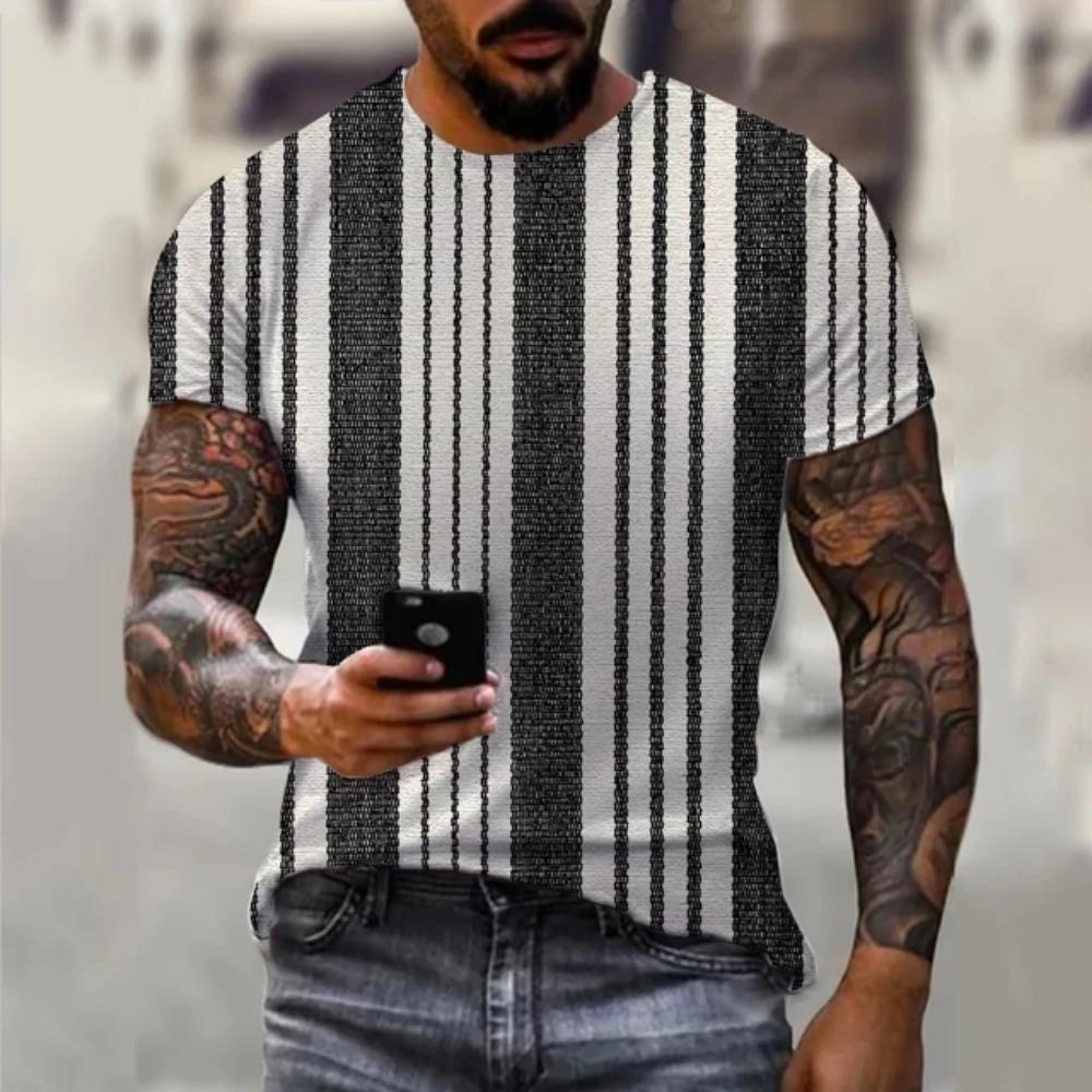 Summer Fashion New Men's Printed T-shirt O-Neck Pullover Large Short Sleeve Street Fashion Harajuku Luxury Top