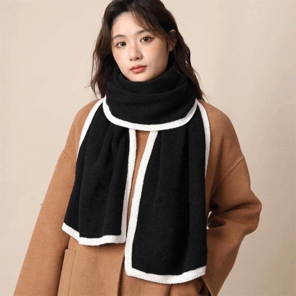 Thicken Knitted Scarfs Wool Plush Neckerchief Shawl Winter Scarf  Women