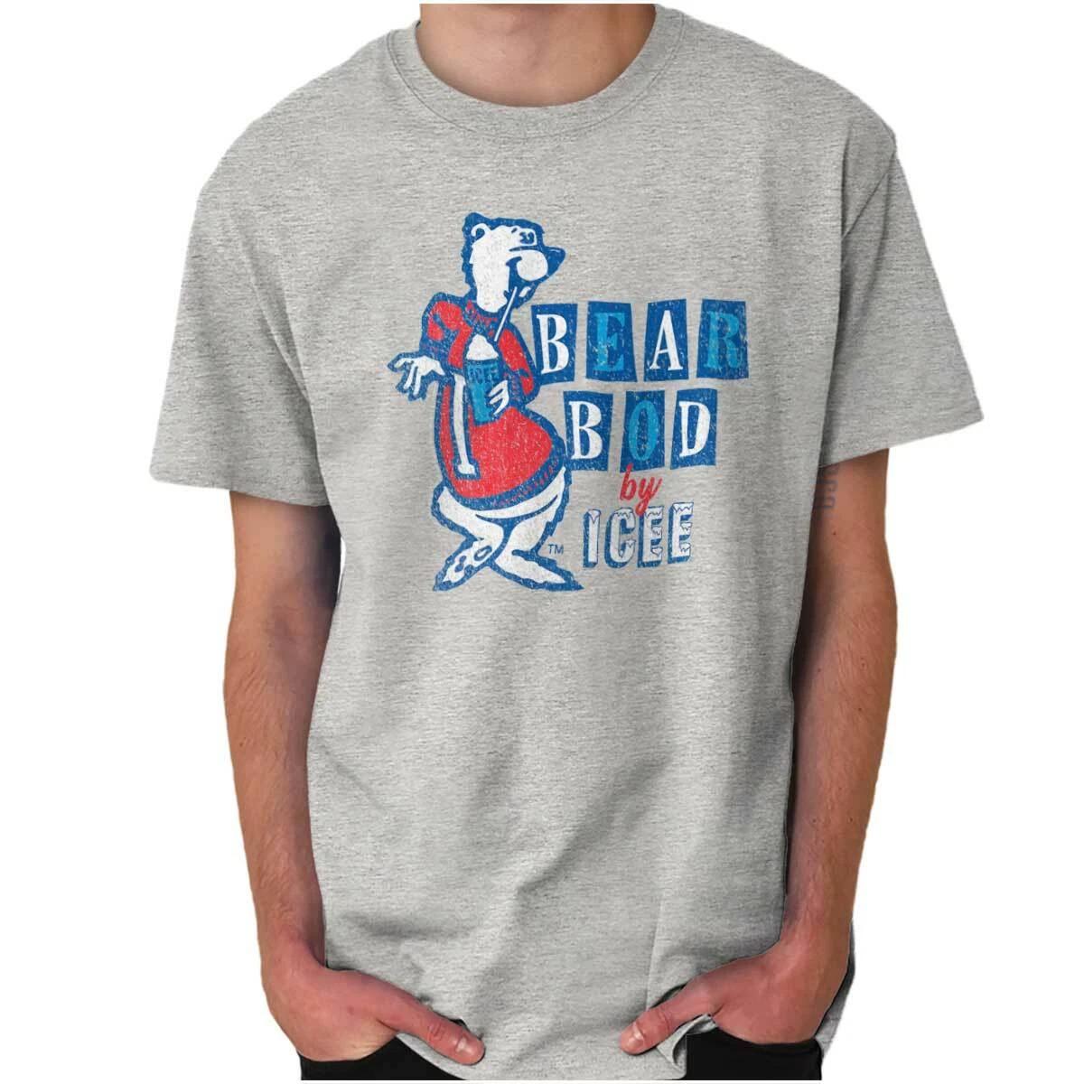 Vintage Icee Polar Bear Bod Graphic Novelty Adult Short Sleeve Crewneck Tee L