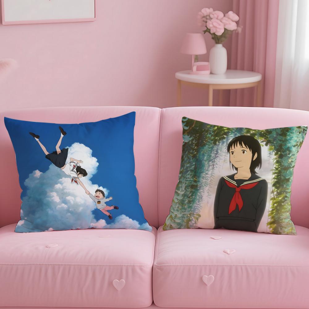 scifi anime MIRAI Cushion Cover Soft  EasyWash Pillow Case  Versatile for Couch Bed Travel and Office