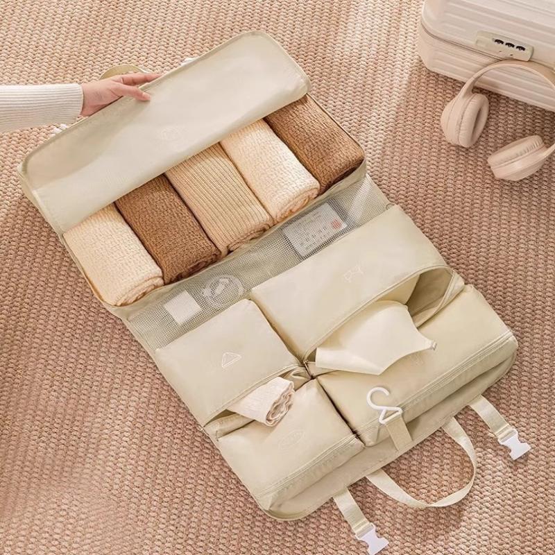 7-In-1 Folding Travel Storage Bag, Portable Luggage Organizer, Multifunctional Clothing Sorting Bag, Travel Bag Hanging Bag