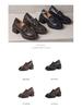 Women's 2025 Autumn/Winter Chunky Heel Genuine Leather Loafers - Thick-Soled Petite Versatile Shoes