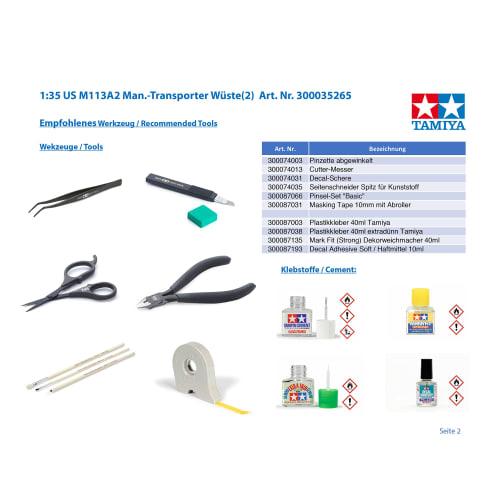 Tamiya 1/35 Militär-Miniaturserie Nr. 265 US Army M113A2 Desert Wagon, Kunststoffmodell 35265