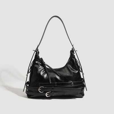 Vintage Texture Commuter Bag for Women 2025 New Hot Girl Style Motorcycle Underarm Bag Fashionable Versatile Shoulder Bag for Women