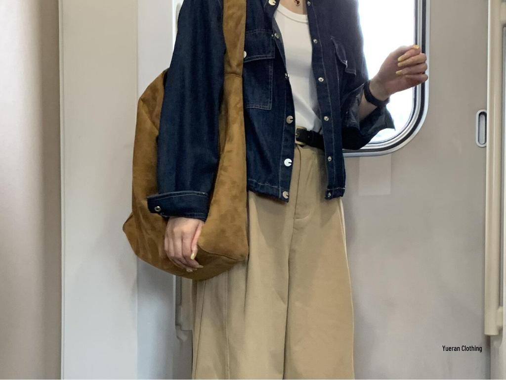 Women's High-Waisted Wide-Leg Pants: Versatile, Loose-Fit, Drapey and Slimming for Spring and Summer