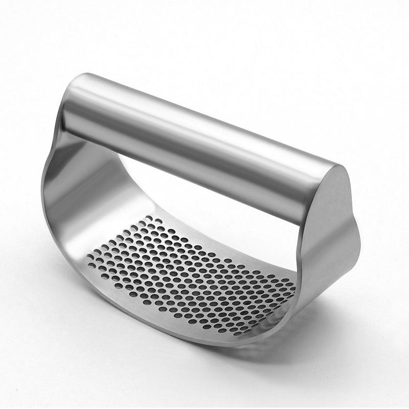 Stainless Steel Ring-Shaped Handheld Garlic & Ginger Press
