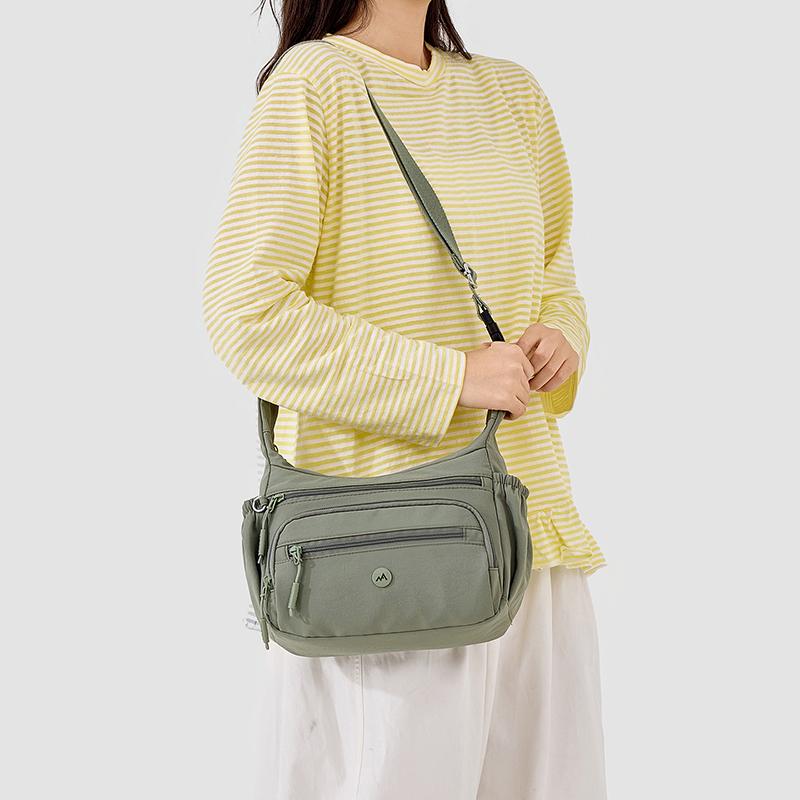 Multi-vakken Nylon Tas Pendelaar Multifunctioneel Schouder Crossbody Draagbaar Kleine Vierkante Tas
