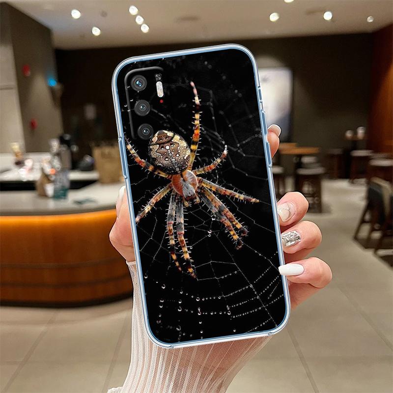 NH40 Spider Transparent Phone Case for LG K22 K30 K40 K40S K41 K42 K50 K50S K51 K51S K52 K61 K62 K71 K92 Q60 Q61 V40 V50 V60