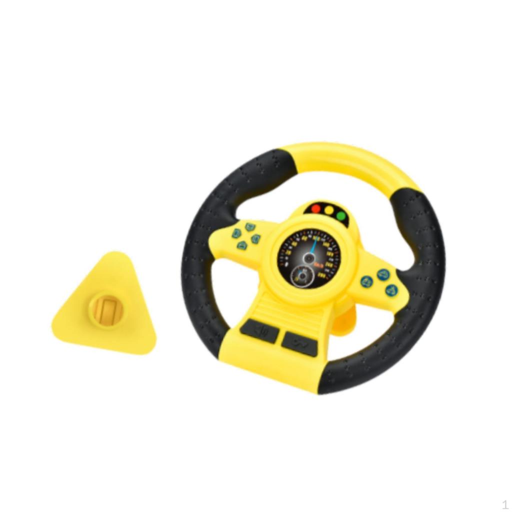 Kids Steering Wheel Toy Car Driving Multifunctional Electric Pretend with Sound and
