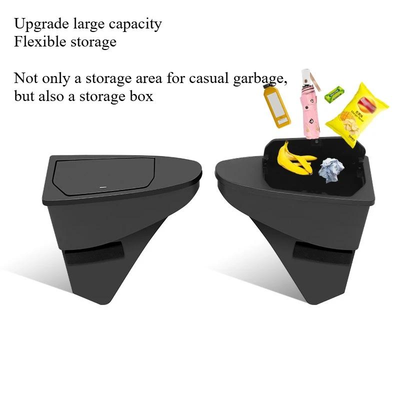For Tesla Model Y Juniper 2025 Front Door Storage Trash Can Car Door Storage Box Multi Functional Storage Box Car Accessories
