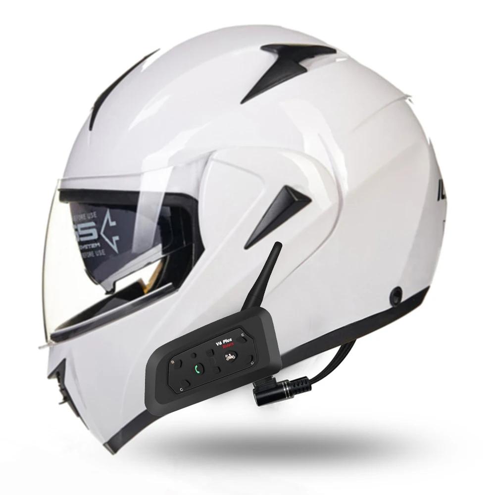 V6 Pro Motorradhelm-Gegensprechanlage – 1500 m Bluetooth 5.0-Headset mit DSP-Rauschunterdrückung, 6-Fahrer-System