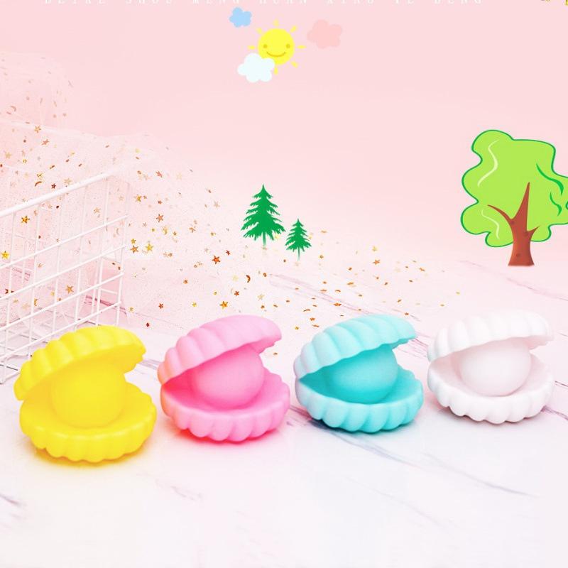 Mini Veilleuses LED Coquille de Perle pour Bébé Enfants Décoration Chambre à Coucher Lampes de Bureau Veilleuse Jouet Cadeaux de Noël pour le Nouvel An