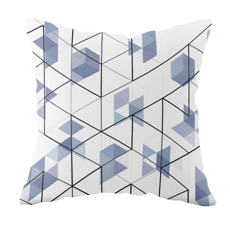 Office Living Room Home Pillowcase Geometric Pattern Printed Pillowcase Car Ornaments