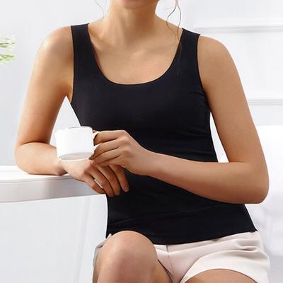 Women 'S Summer Vest Sexy Round Neck Tank Sleeveless Solid Color Top