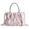 Rhinestone Handheld Shoulder Bag Women'S Summer New Celebrity Party Pleated Cloud Chain Messenger Bag Fashionable And Versatile