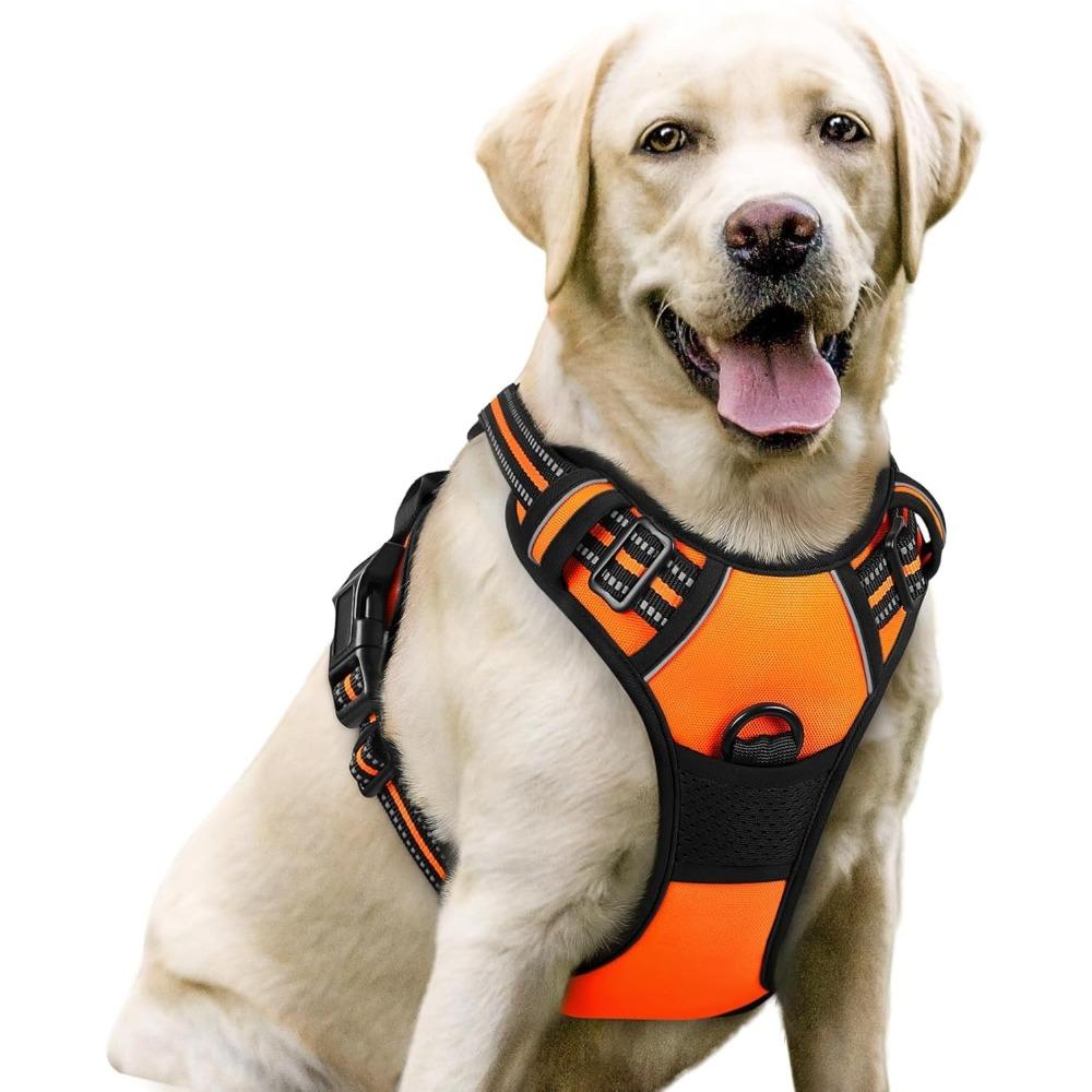 Dog harness, anti-pull, pet harness,  outdoor pet vest with 3M reflective strips, Oxford cloth material, suitable for small, medium and large dogs,