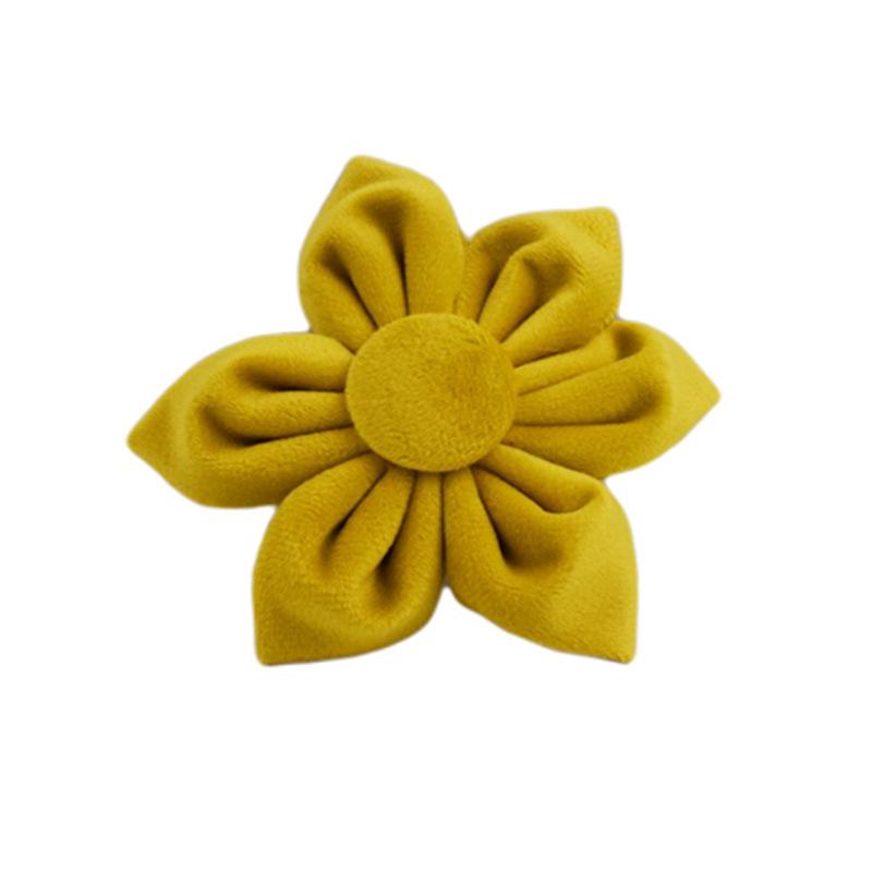 Yellow Velvet Dog Collar & Anti-Escape Leash Combo