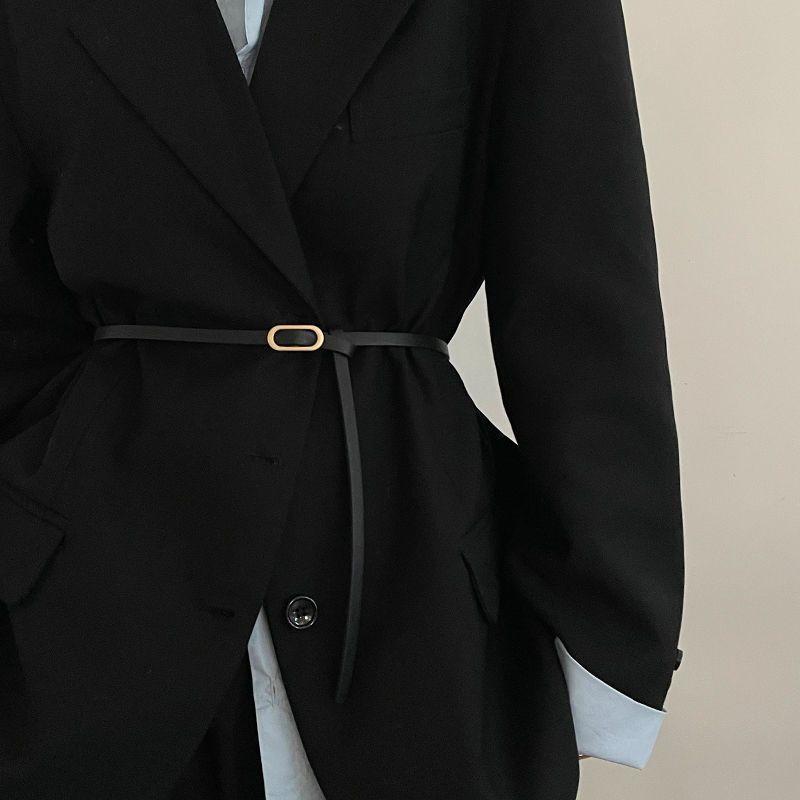 And Black Fashionable Coffee Slim Waist Belt For Women Trendy Korean Inspired Accessory For Any Look