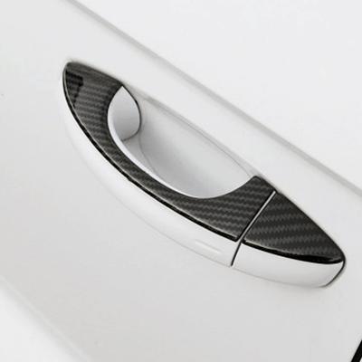 For Volkswagen VW T-ROC Atlas Teramont 2017- Carbon Fiber Printed Door Handle Cover Moulding Trim Frame For Skoda