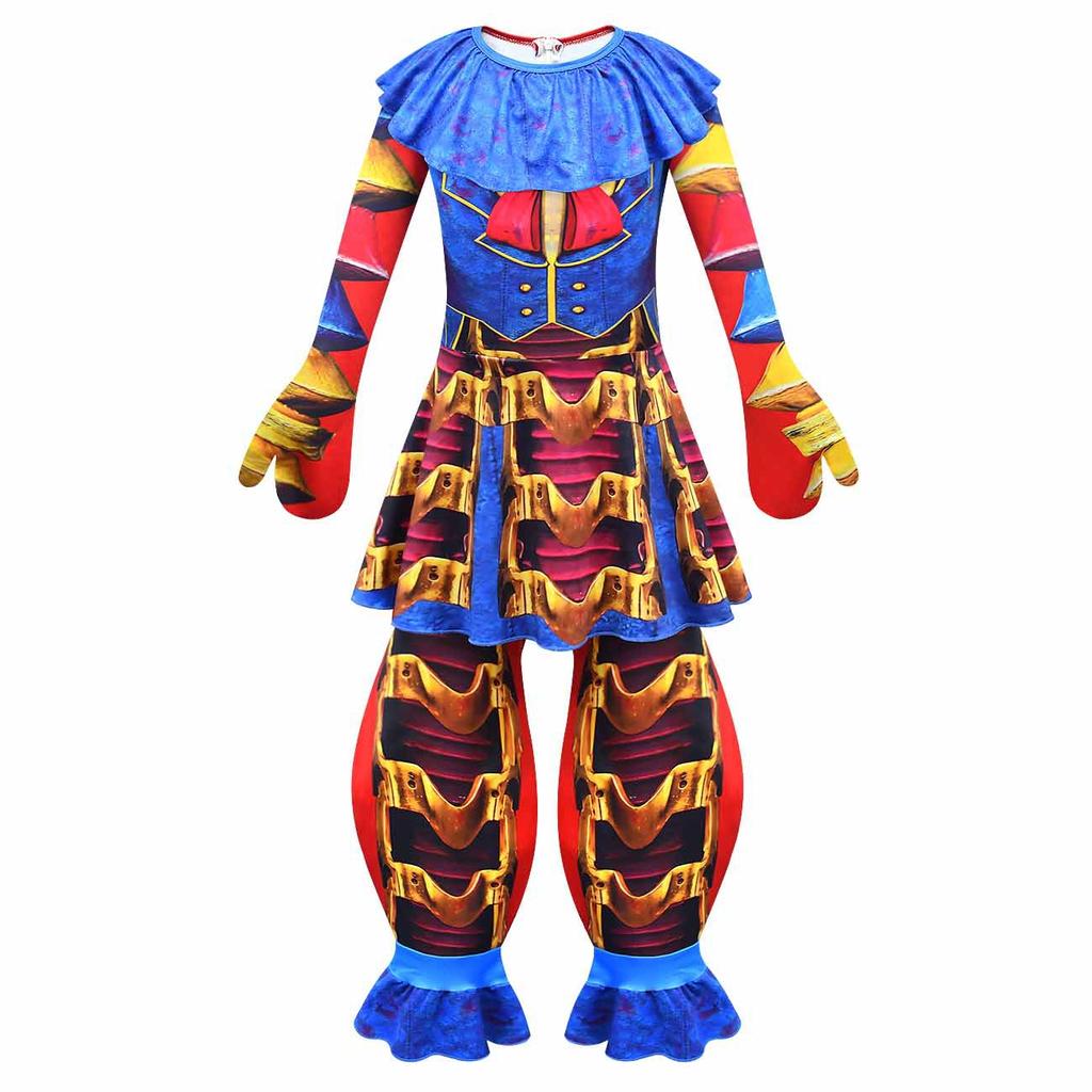Espeluznante Mono de Cosplay de Bufón Payaso Prototipo Niños Halloween Fnaf Disfraz de Monstruo Mono para Niños Mono de Fiesta