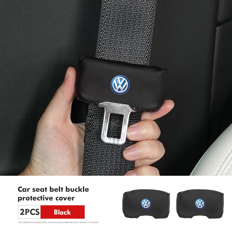 O2Suede Car Seat Belt Buckle Plug Anti-Scratch Clip Protective For Volkswagen VW Golf 4 5 6 7 Polo Jetta Sagitar Magotan Passat B5