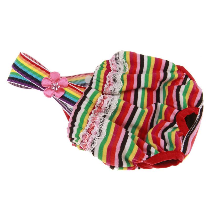 Cute Pet Stripes Printing Straps Physiological Pant for Dogs