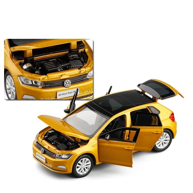 1/32 Scale Polo Plus Sedan Toy Car Model Diecast Alloy Metal Miniature Sound & Light Collection Gift for Children Boys Kid