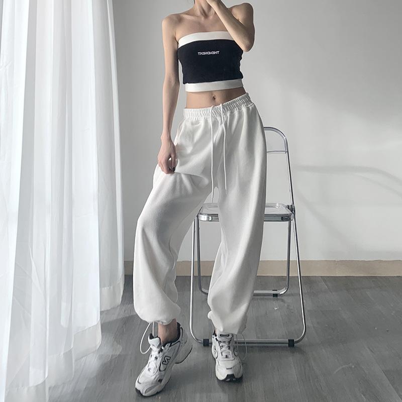 Women's High Waist Jogger Pants Loose Wide Leg Casual Sport Sweatpants For Spring Autumn