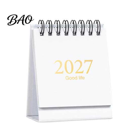 Akademisk År Skrivebordsplanlægger 2027-2028 Mini Stående Flip Skrivebordskalender, 18 Måneder fra Jan. Sødt kontorartikler til 2027 til Juni. 2028, Lommeformat
