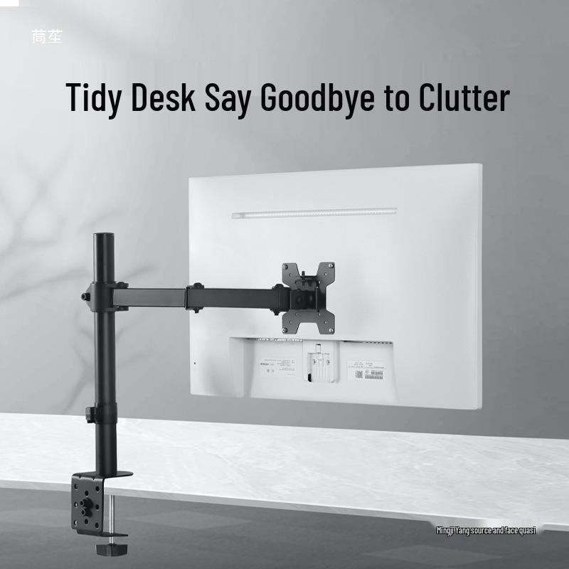 Dual Screen Adjustable Monitor and Laptop Stand with Cantilever Base Laptop Stand - Clamp Base - 40cm Column