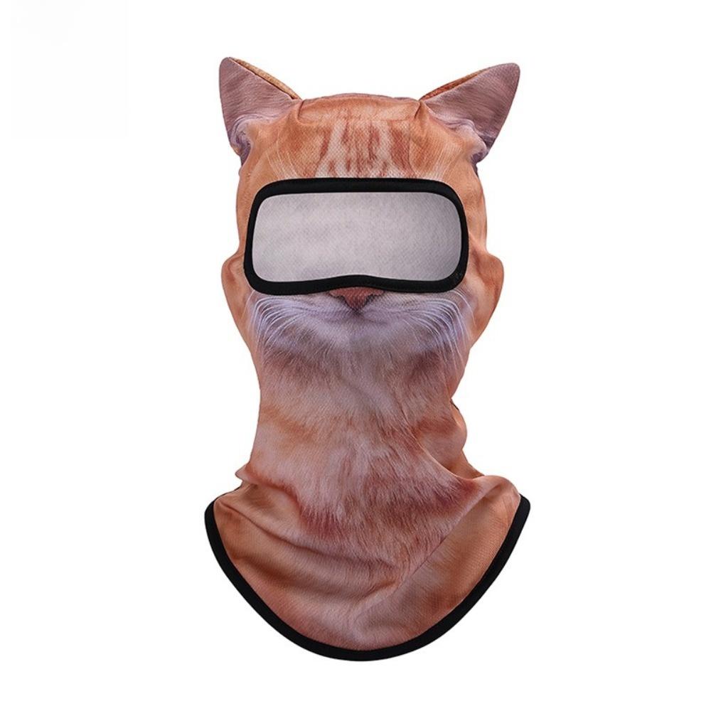 3D Animal Print Full Face Mask Ice Silk Cooling Face Mask Cooling Balaclava Mask For Skiing
