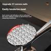 Meat Tenderizer Hammer, Zinc Alloy Solid Double-Sided Mallet with Stainless Steel Finish & Non-Slip Handle for Pounding