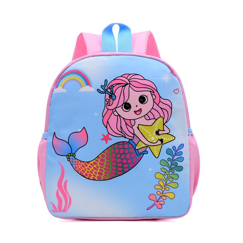 

Dinosaur Mermaid Cartoon Unicorn Printed Backpack Suitable For Kindergarten Mermaid