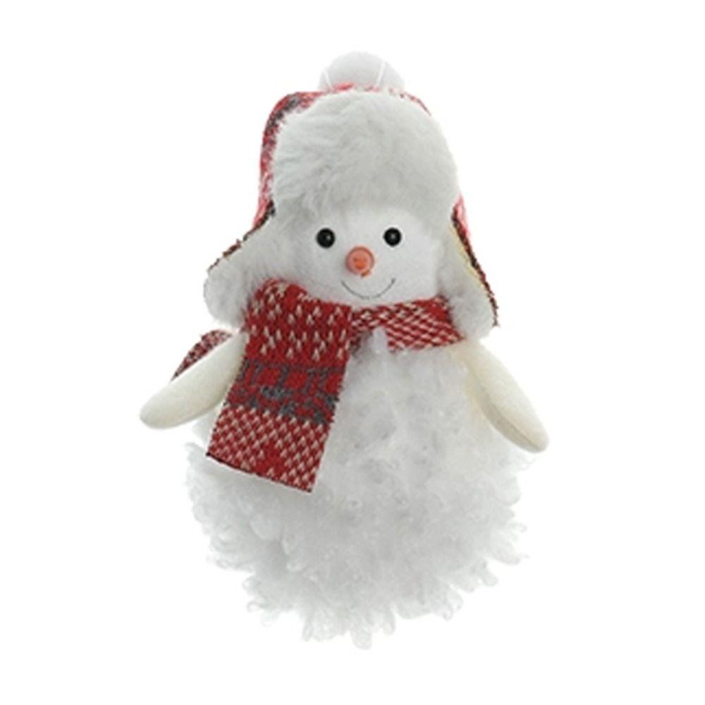 Cute Christmas Plush Snowman Pendant Xmas Ornament Christmas Tree Pendant  New Year
