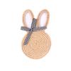 Unique Easter Themed Coasters Woven Rope Nonwoven Fabric Rabbit Shape Drink Mats Gift For Housewarmings Or Parties